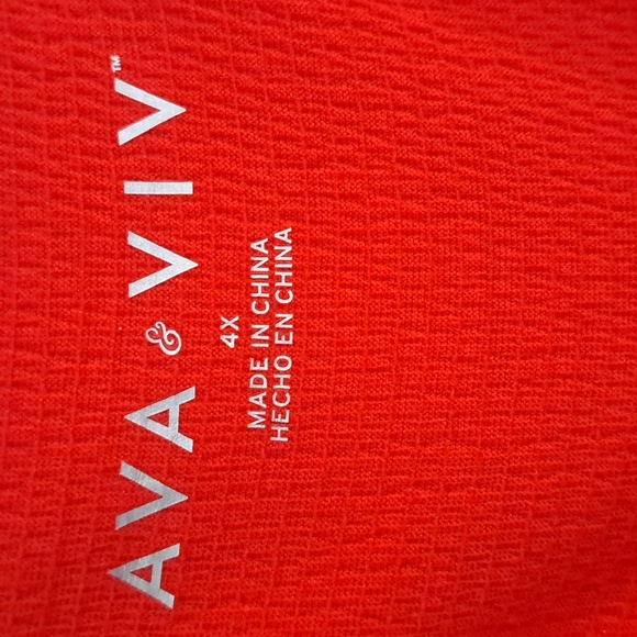 Ava & Viv Red Plus Size Dress #New Sz 4X - Picture 2 of 4